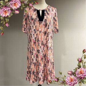 A-line casual short sleeve dress‎
